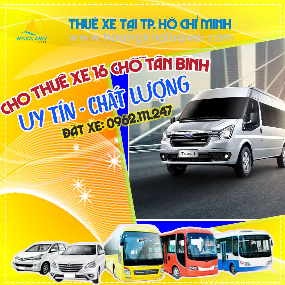 Cho thuê xe 16 chỗ tại quận Tân Phú