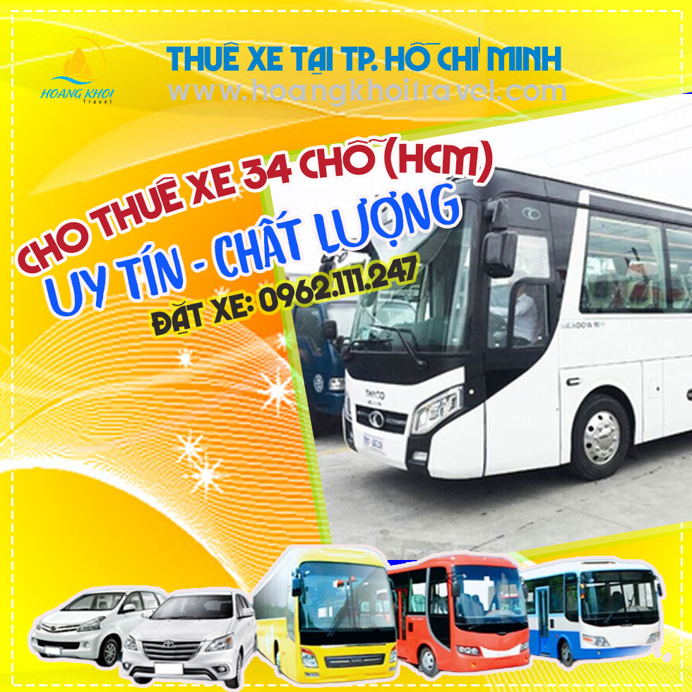 Cho thuê xe 34 chỗ giá rẻ tại Hồ Chí Minh